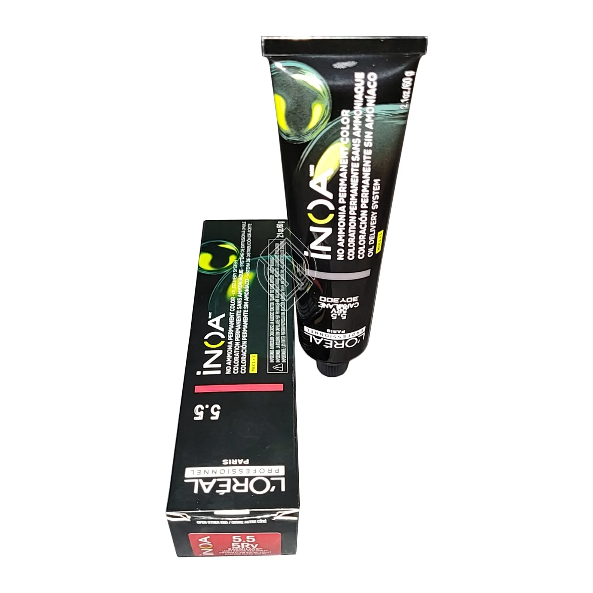 Loreal Professionnel Paris Inoa 5.5/5Rv Light Brown Red-Violet Carmilane No Ammonia Permanent Hair Color 2.1 Ounce 60 Gram | SellerSpree