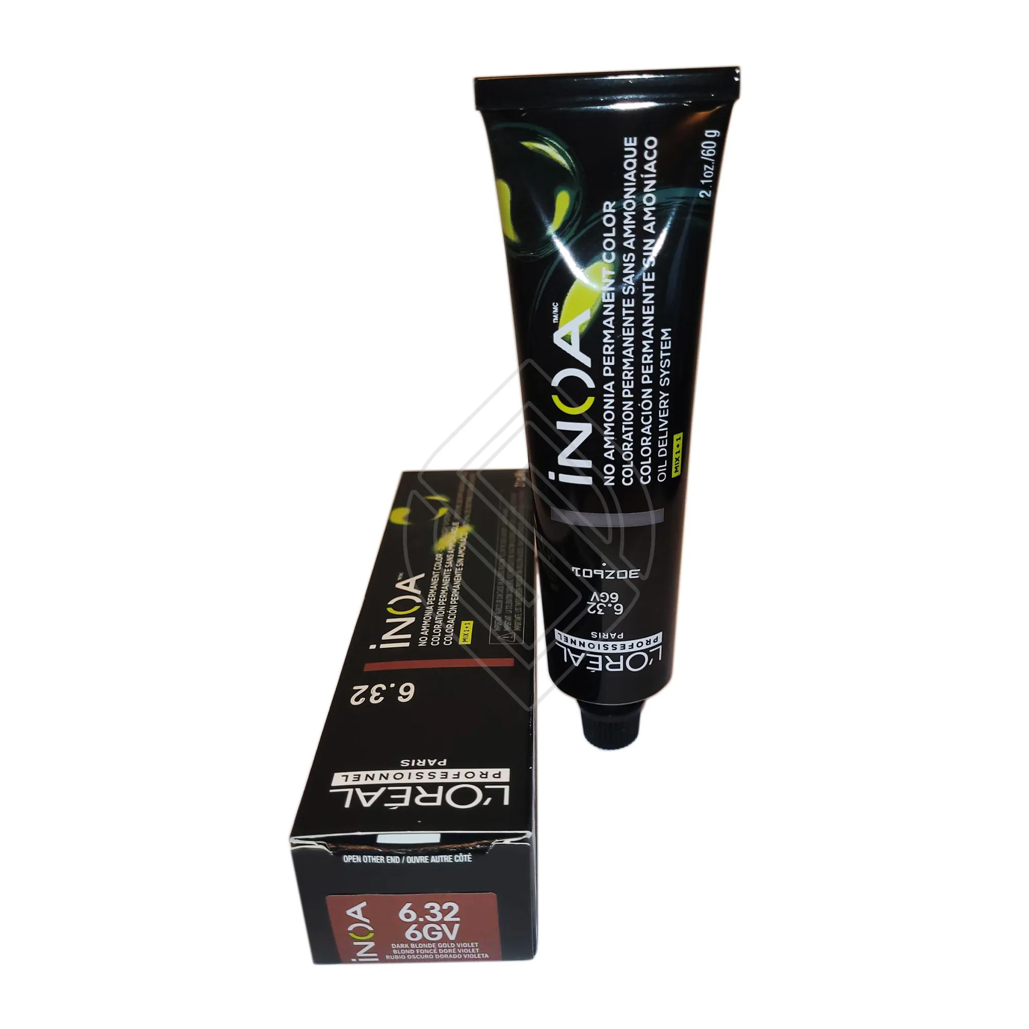 Loreal Professionnel Paris Inoa 6.32/6gv Dark Blonde Gold Violet No Ammonia Permanent Hair Color 2.1oz 60g | SellerSpree