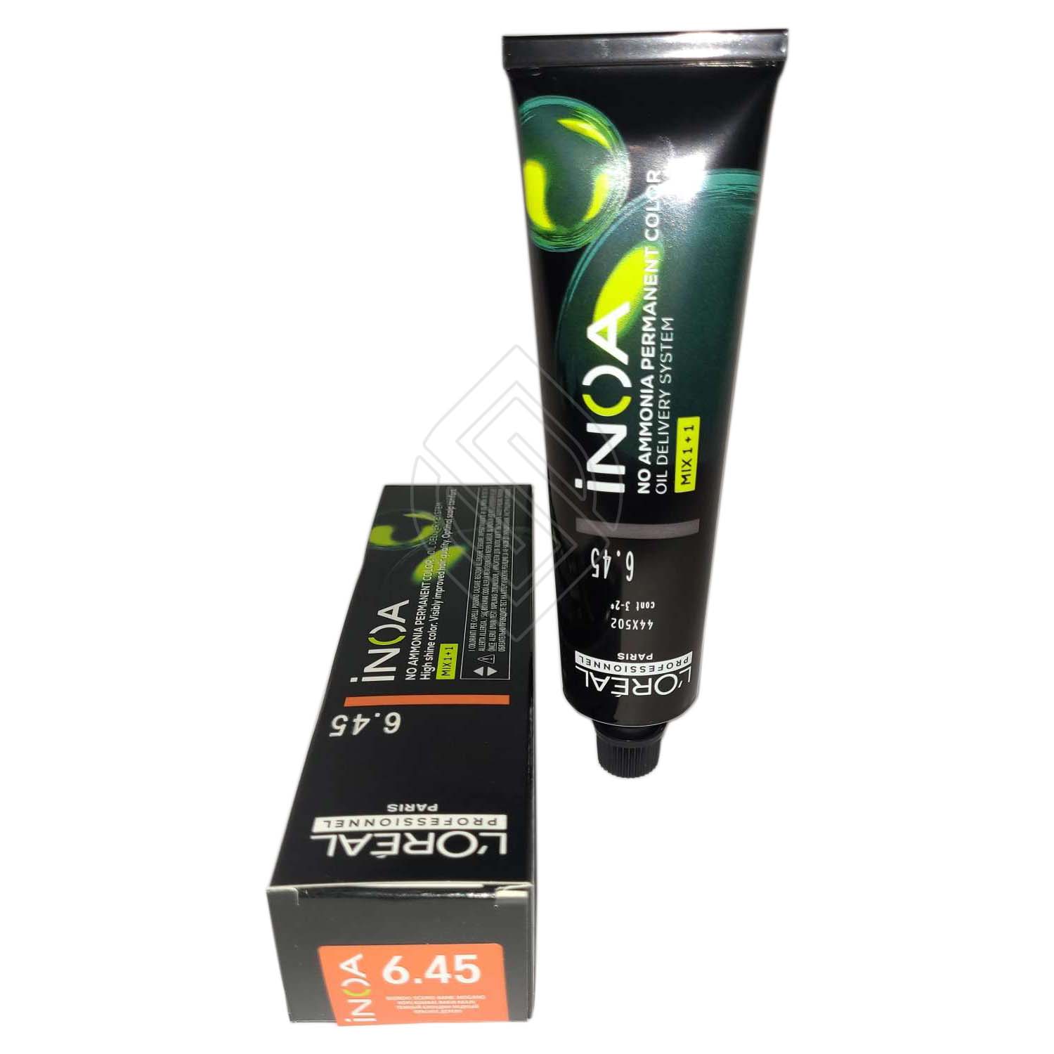 Loreal Professionnel Paris Inoa #6.45 Dark Copper Mahogany Blonde No Ammonia Permanent Hair Color Original-6.45/6CRv 2 Ounce 60 Gram | SellerSpree