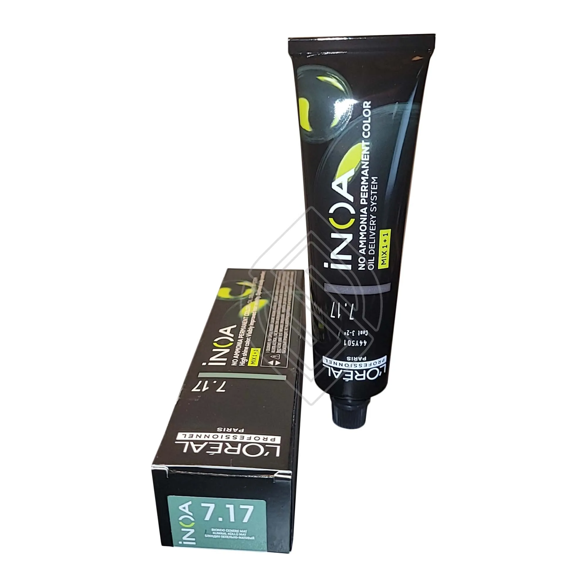 Loreal Professionnel Paris Inoa #7.17 Ash Cinder Blonde No Ammonia Permanent Hair Color Euro=7.17/7BGr 2 Ounce 60 Gram | SellerSpree