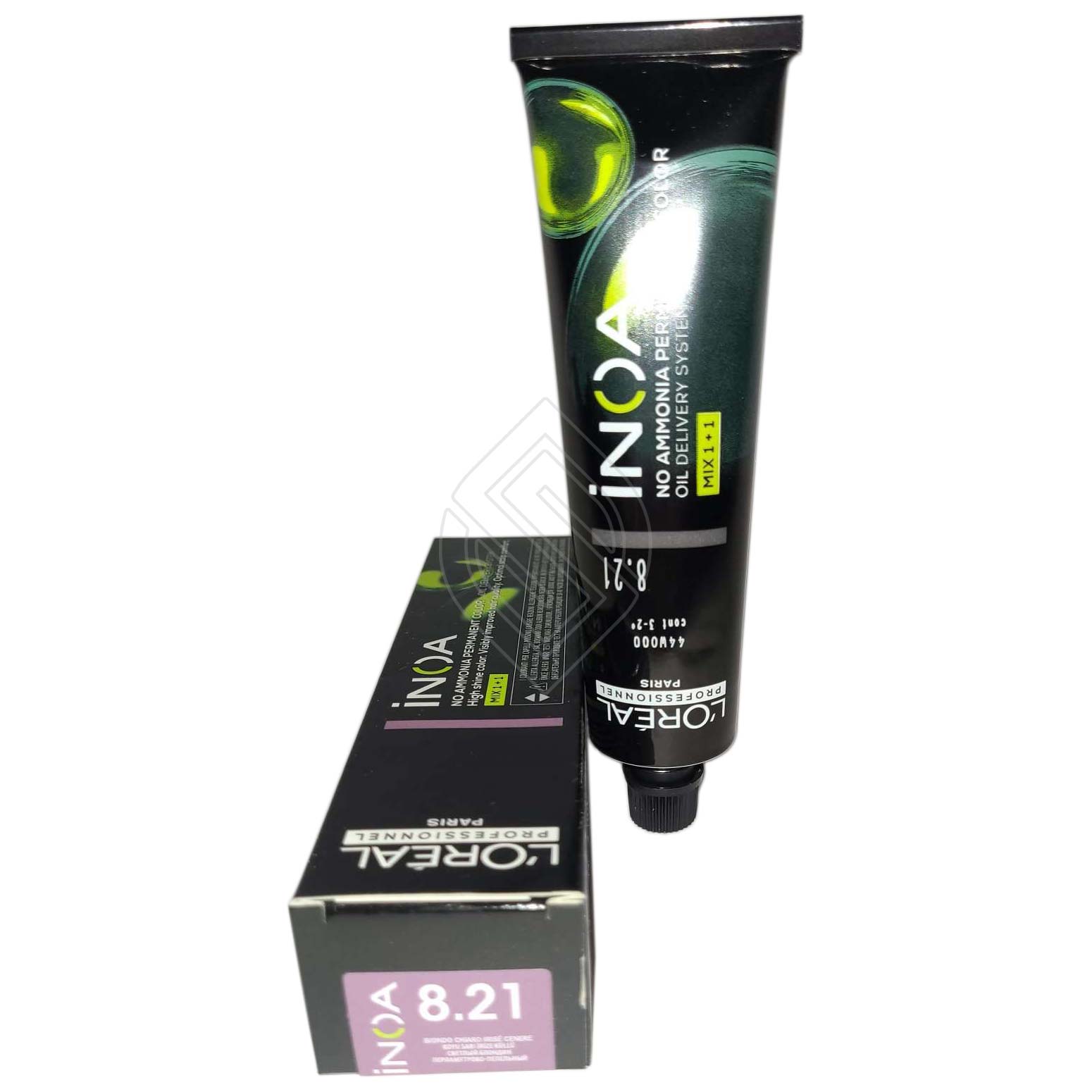 Loreal Professionnel Paris Inoa #8.21 Light Blonde Iridescent Ash No Ammonia Permanent Hair Color Original-8.21/8VB 2 Ounce 60 Gram | SellerSpree