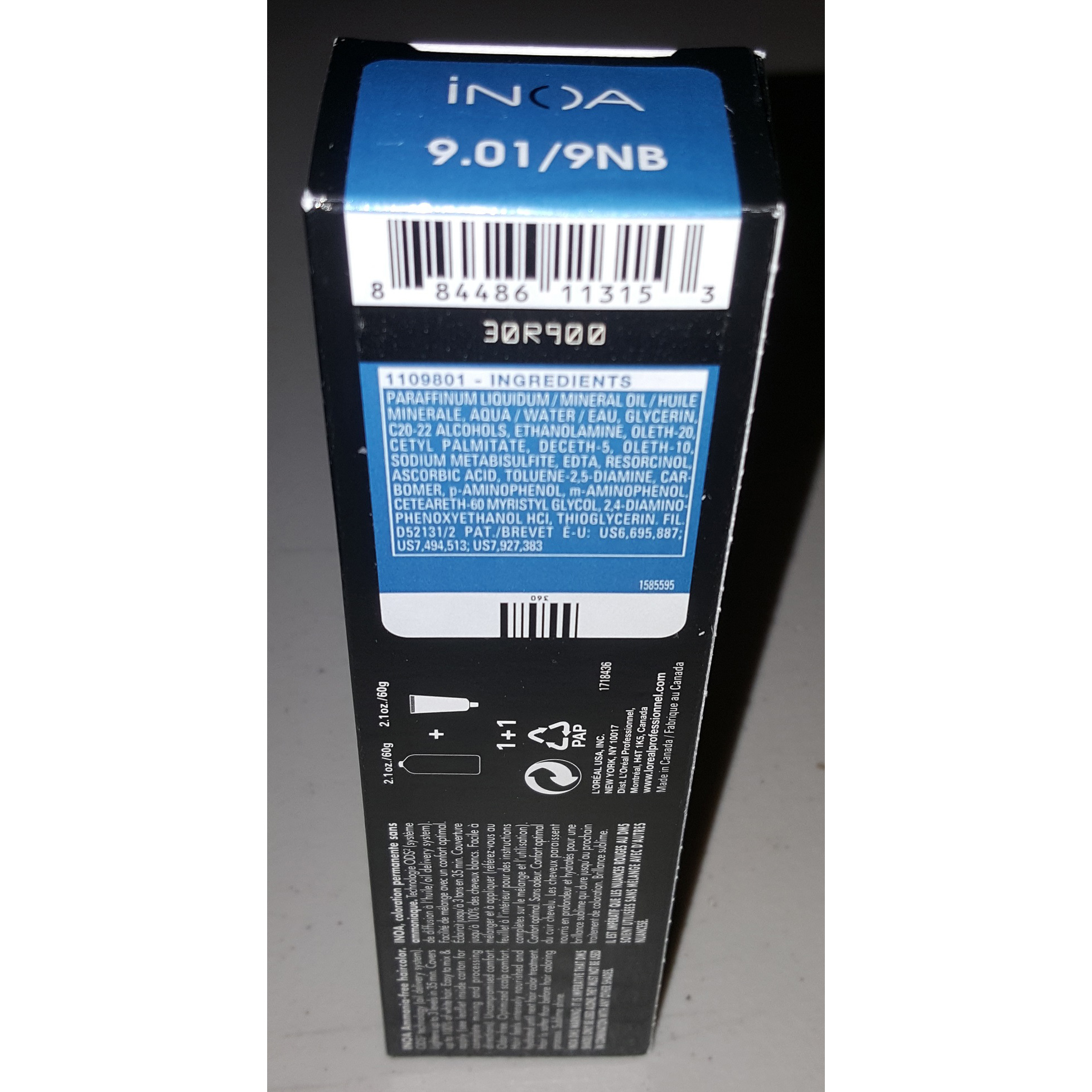 Loreal Professionnel Paris Inoa 9.01/9nb Very Light Natural Ash Ods2 Ammonia-free Permanent Haircolor 2.1oz 60g | SellerSpree