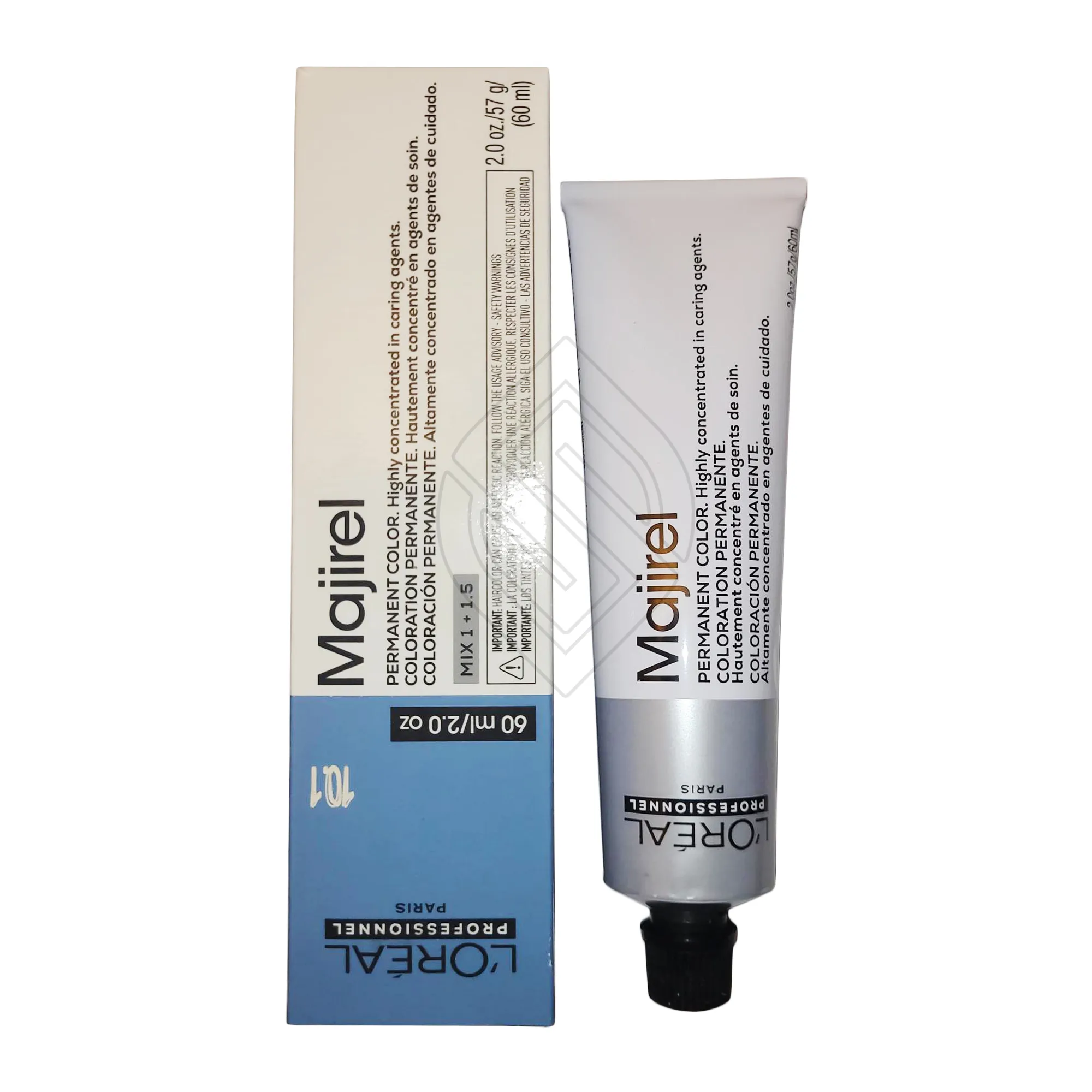 Loreal Professionnel Paris Majirel 10.1/10B Pale Blonde Blue Permanent Hair Color 2 Ounce 60 Milliliters | SellerSpree