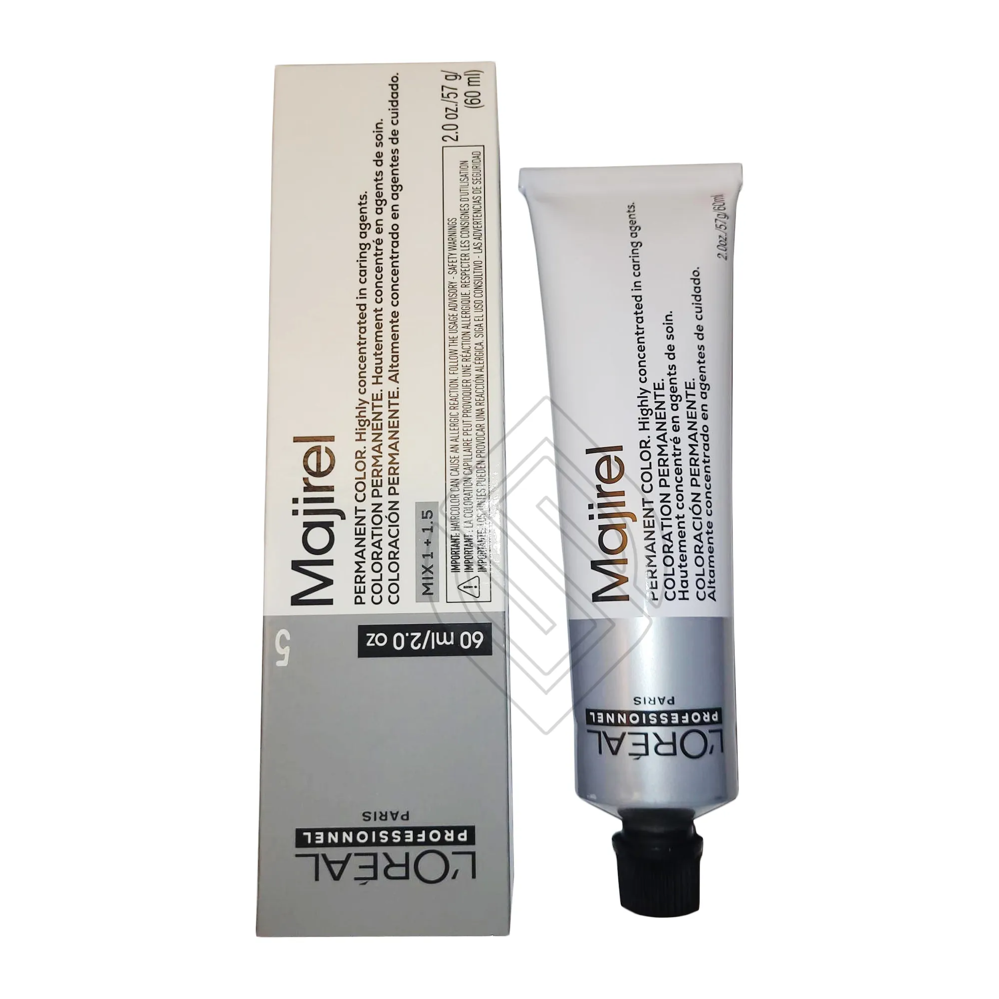 Loreal Professionnel Paris Majirel 5/5N Light Natural Brown Permanent Hair Color Ionene G Incell 2 Ounce 60 Milliliters | SellerSpree