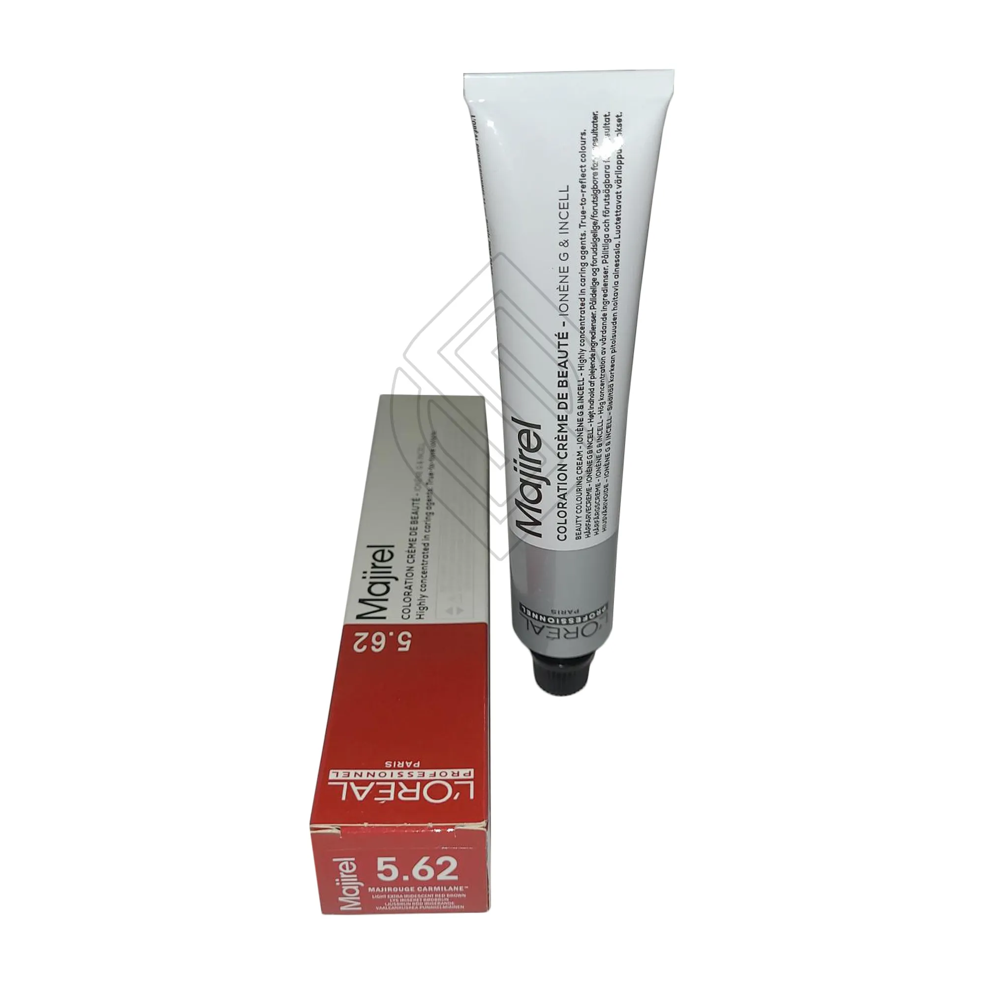 Loreal Professionnel Paris Majirel #5.62 Red Iridescent Light Brown Ionene G Incell Permanent Hair Color Originally-5.62/5RV 1.7 Ounce 50 Milliliters | SellerSpree