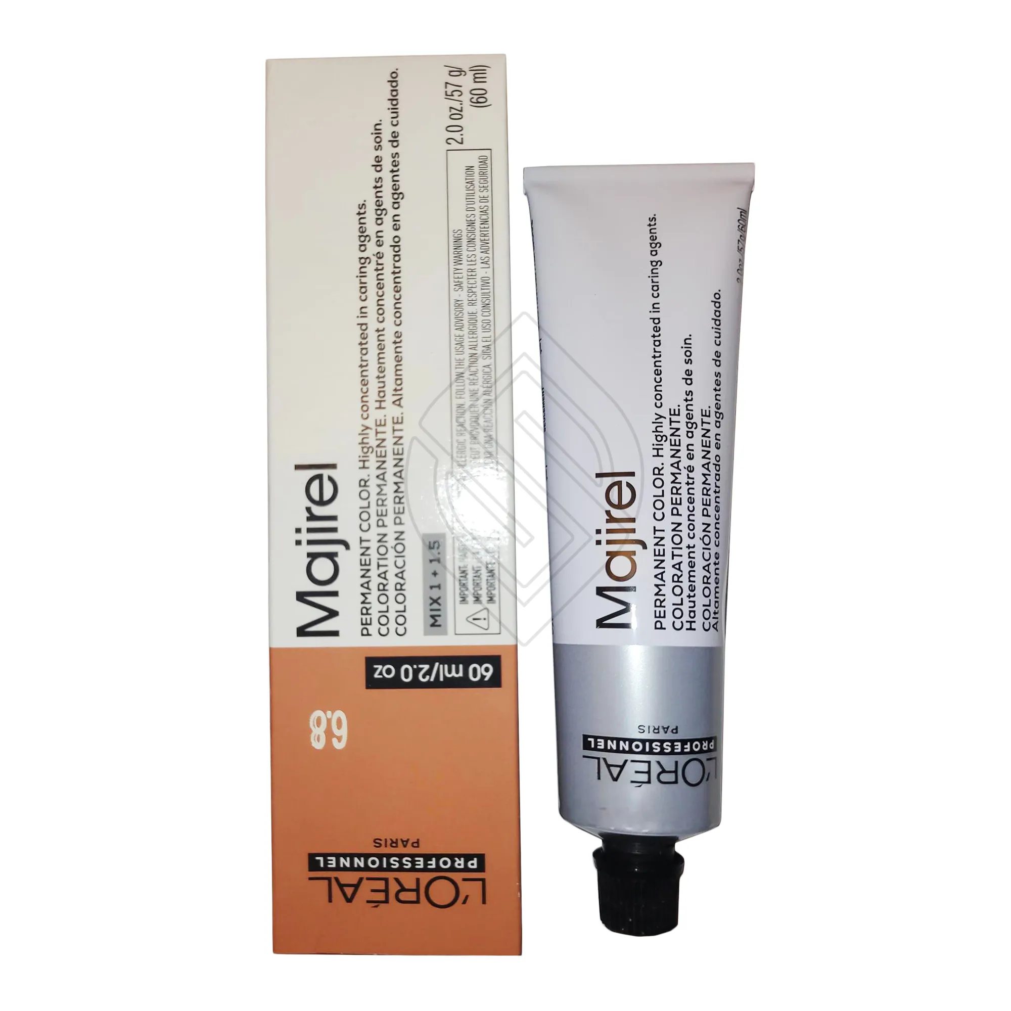 Loreal Professionnel Paris Majirel 6.8/6M Dark Blonde Mocha Permanent Hair Color 2 Ounce 60 Milliliters | SellerSpree
