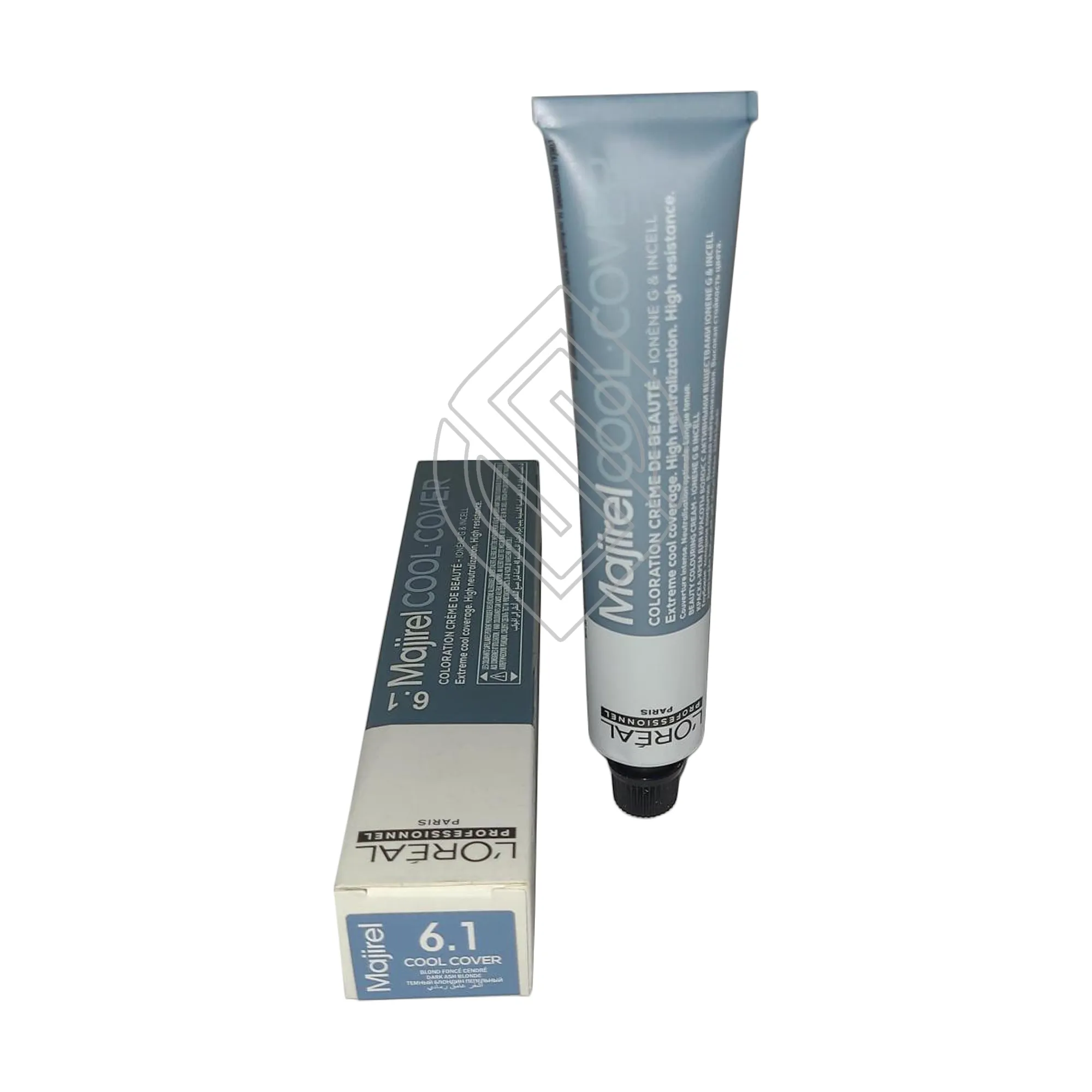 Loreal Professionnel Paris Majirel Cool Cover #6.1 Dark Ash Blonde Ionene G Incell Permanent Hair Color aka-6.1/6B 1.7 Ounce 50 Milliliters | SellerSpree