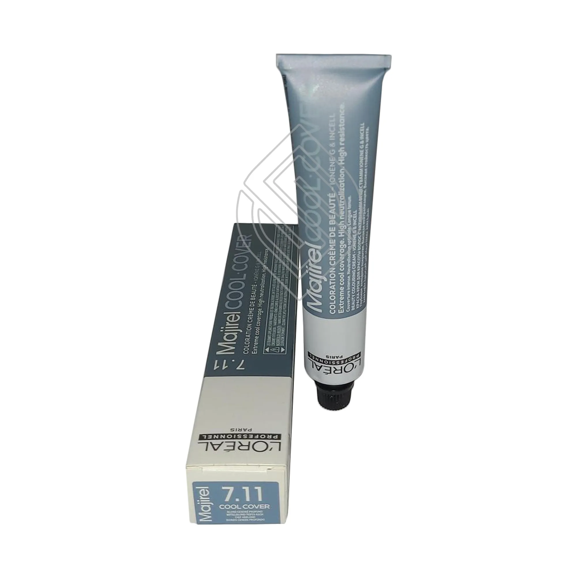 Loreal Professionnel Paris Majirel Cool Cover #7.11 Extra Ash Blonde Ionene G Incell Permanent Hair Color Original-7.11/7BB 1.7 Ounce 50 Milliliters | SellerSpree