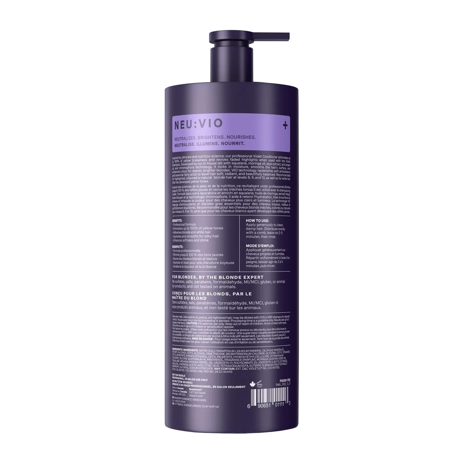Oligo Blacklight Professional VIO Violet Conditioner 32 Ounce | SellerSpree