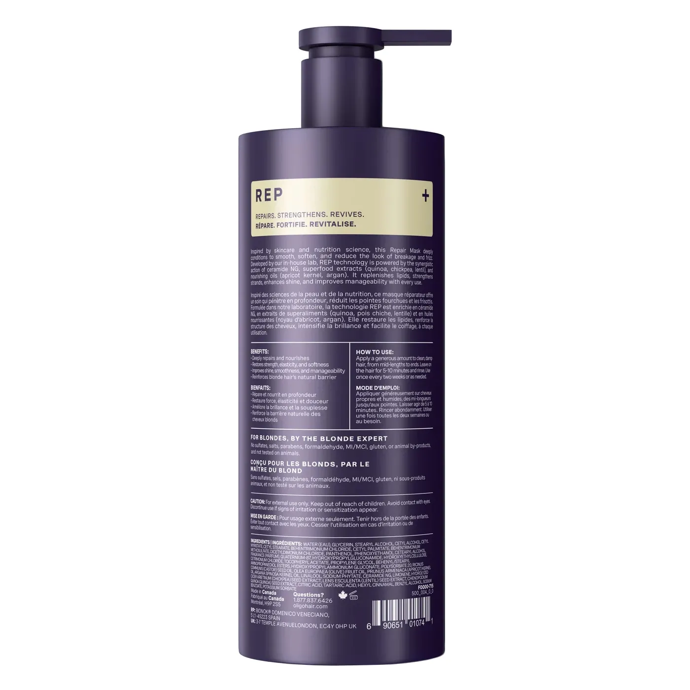 Oligo Blacklight REP Repair Mask 16.9 Ounce | SellerSpree