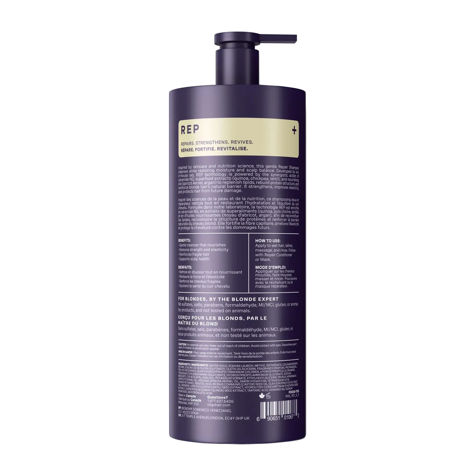 Oligo Blacklight REP Repair Shampoo 32 Ounce | SellerSpree
