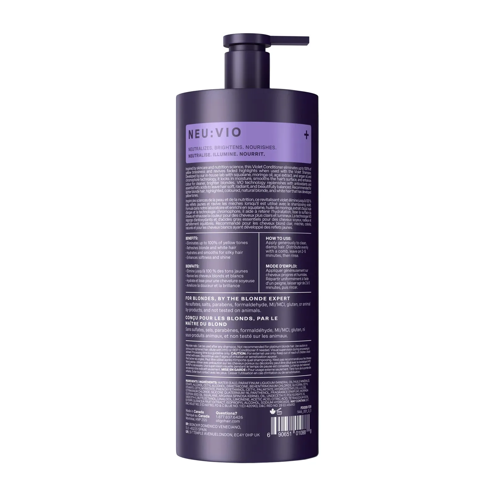 Oligo Blacklight VIO Violet Conditioner 32 Ounce | SellerSpree