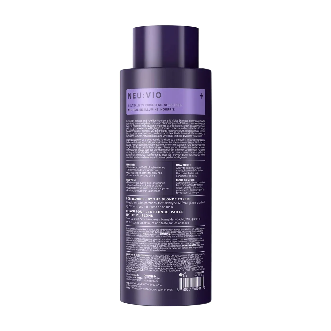 Oligo Blacklight VIO Violet Shampoo 10.1 Ounce | SellerSpree