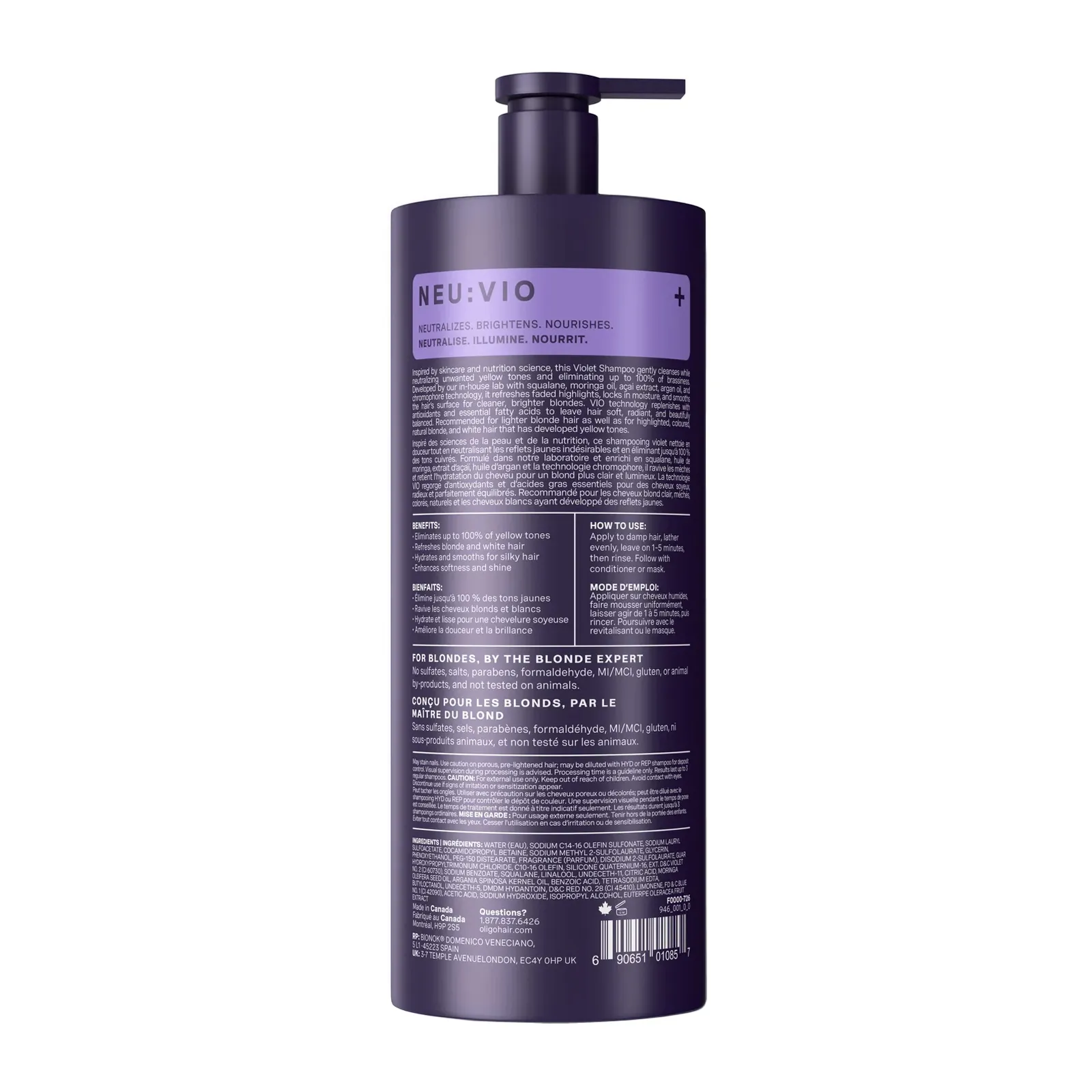 Oligo Blacklight VIO Violet Shampoo 32 Ounce | SellerSpree