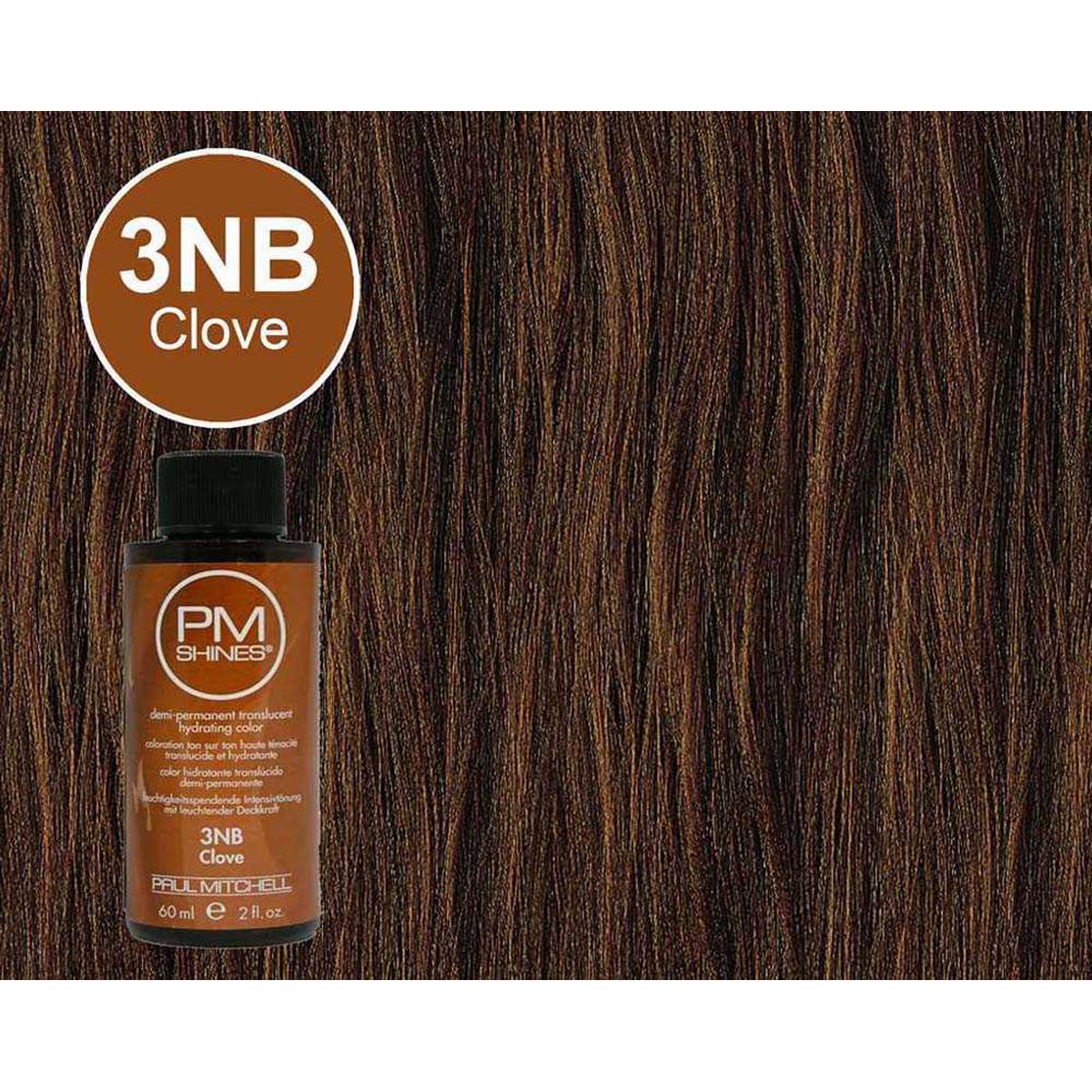 Paul Mitchell PM Shines 3NB Clove Demi-Permanent Translucent Hydrating Color 2 Ounce 60 Milliliters | SellerSpree