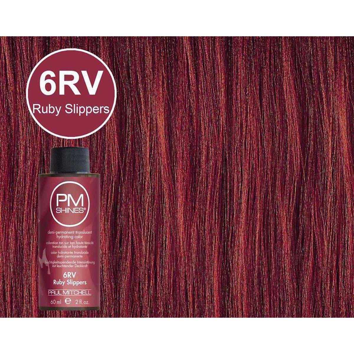 Paul Mitchell Pm Shines 6rv Ruby Slippers Demi-permanent Translucent Hydrating Color 2oz 60ml | SellerSpree