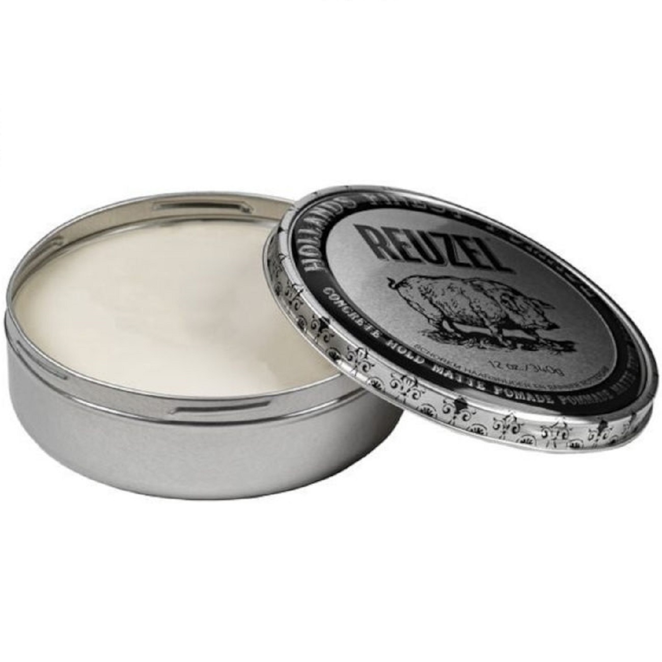 Reuzel Holands Finest Concrete Hold Matte Pomade Silver Tin Heavy Hold 12 Ounce 340 Gram | SellerSpree