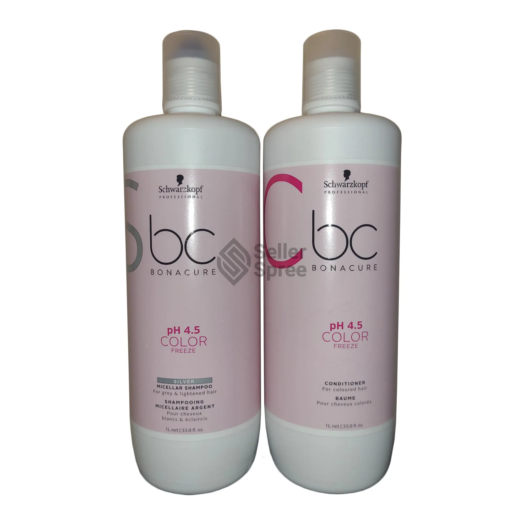 Schwarzkopf BC Bonacure pH 4.5 Color Freeze Silver Micellar Shampoo Conditioner Liter Duo | SellerSpree