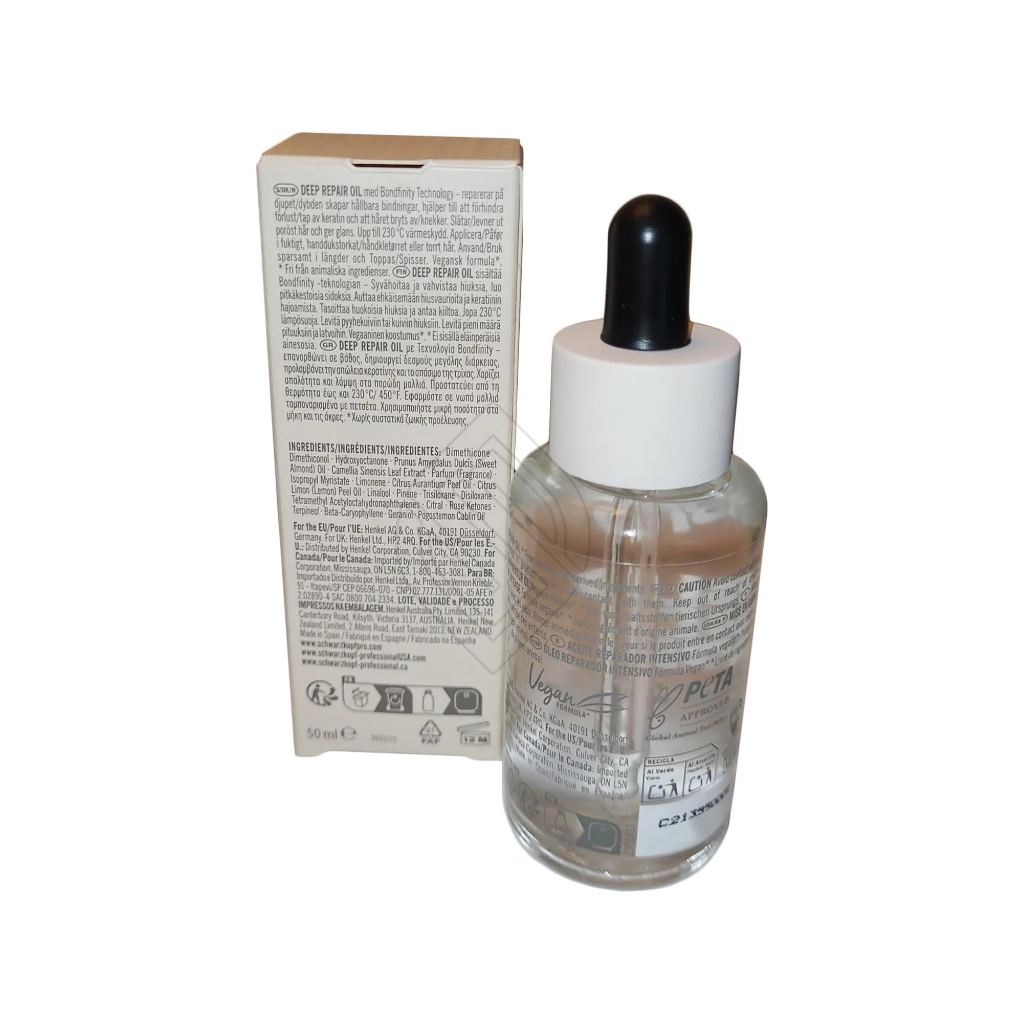 Schwarzkopf BlondMe Bondfinity Repair Oil Helps To Prevent Breakage And Keratin Loss 1.6 Ounce 50 Milliliters | SellerSpree