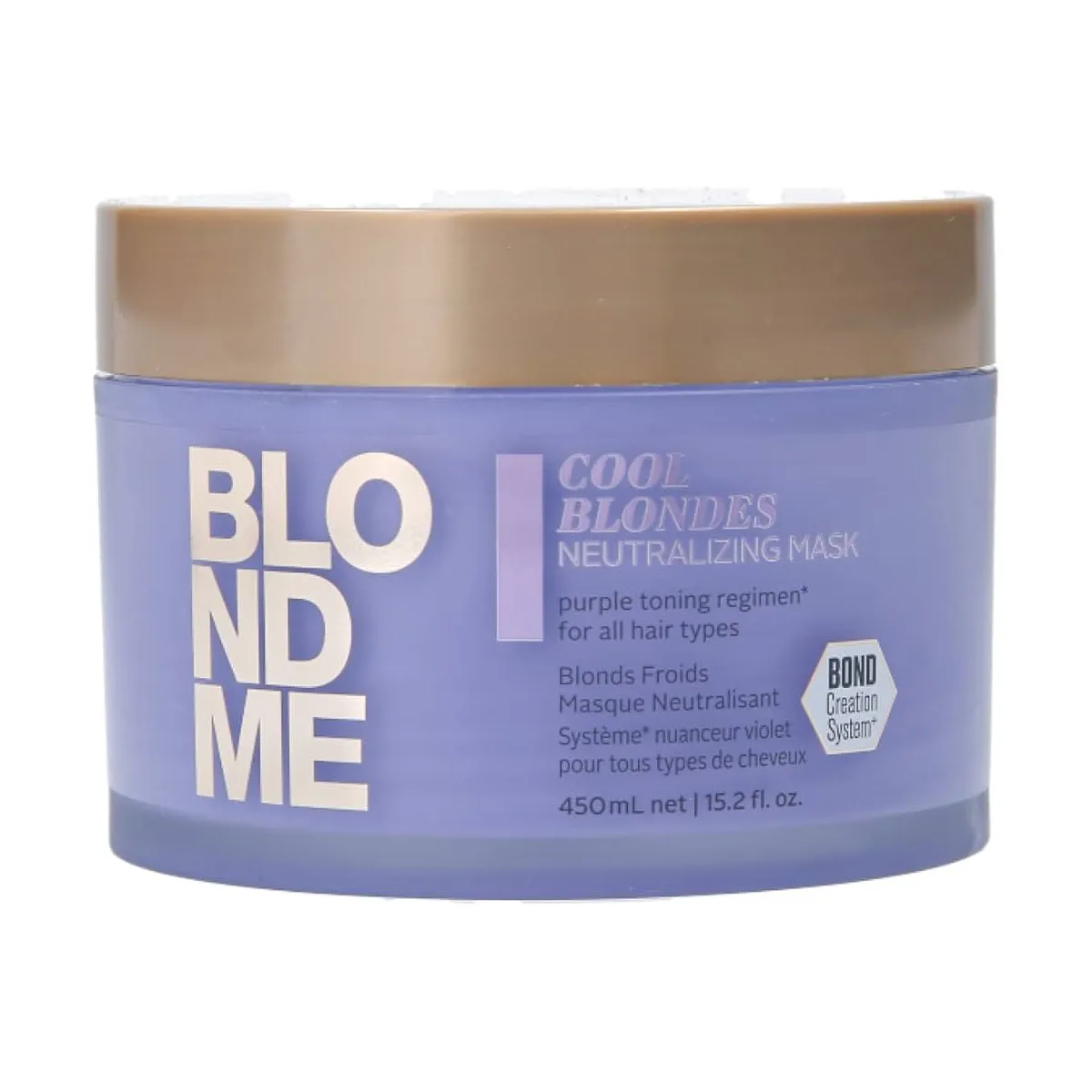 Schwarzkopf BlondMe Cool Blondes Neutralizing Mask Purple Toning Regimen For All Hair Types 15.2 Ounce 450 Milliliters | SellerSpree