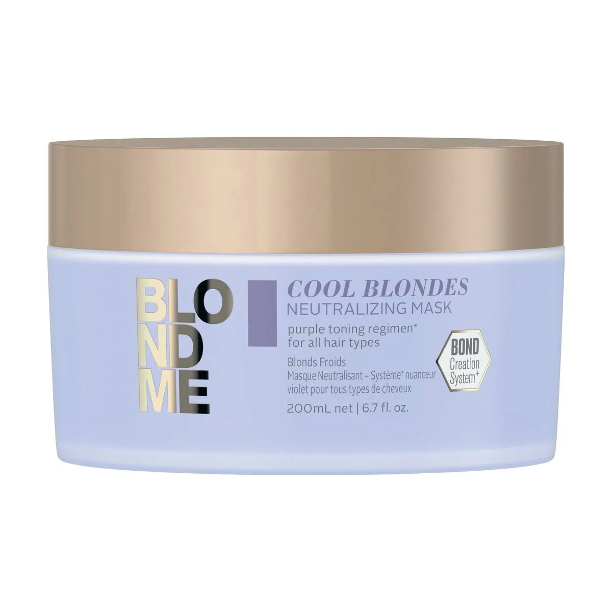 Schwarzkopf BlondMe Cool Blondes Neutralizing Mask Purple Toning Regimen For All Hair Types 6.7 Ounce 200 Milliliters | SellerSpree