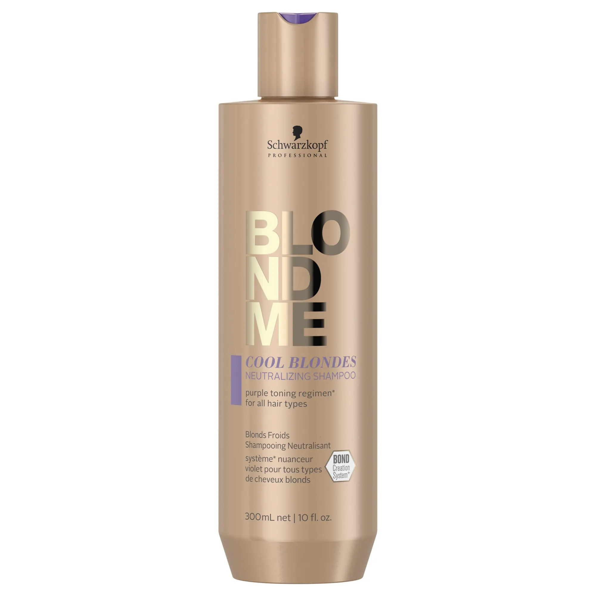 Schwarzkopf BlondMe Cool Blondes Neutralizing Shampoo Purple Toning Regimen For All Hair Types 10 Ounce 300 Milliliters | SellerSpree