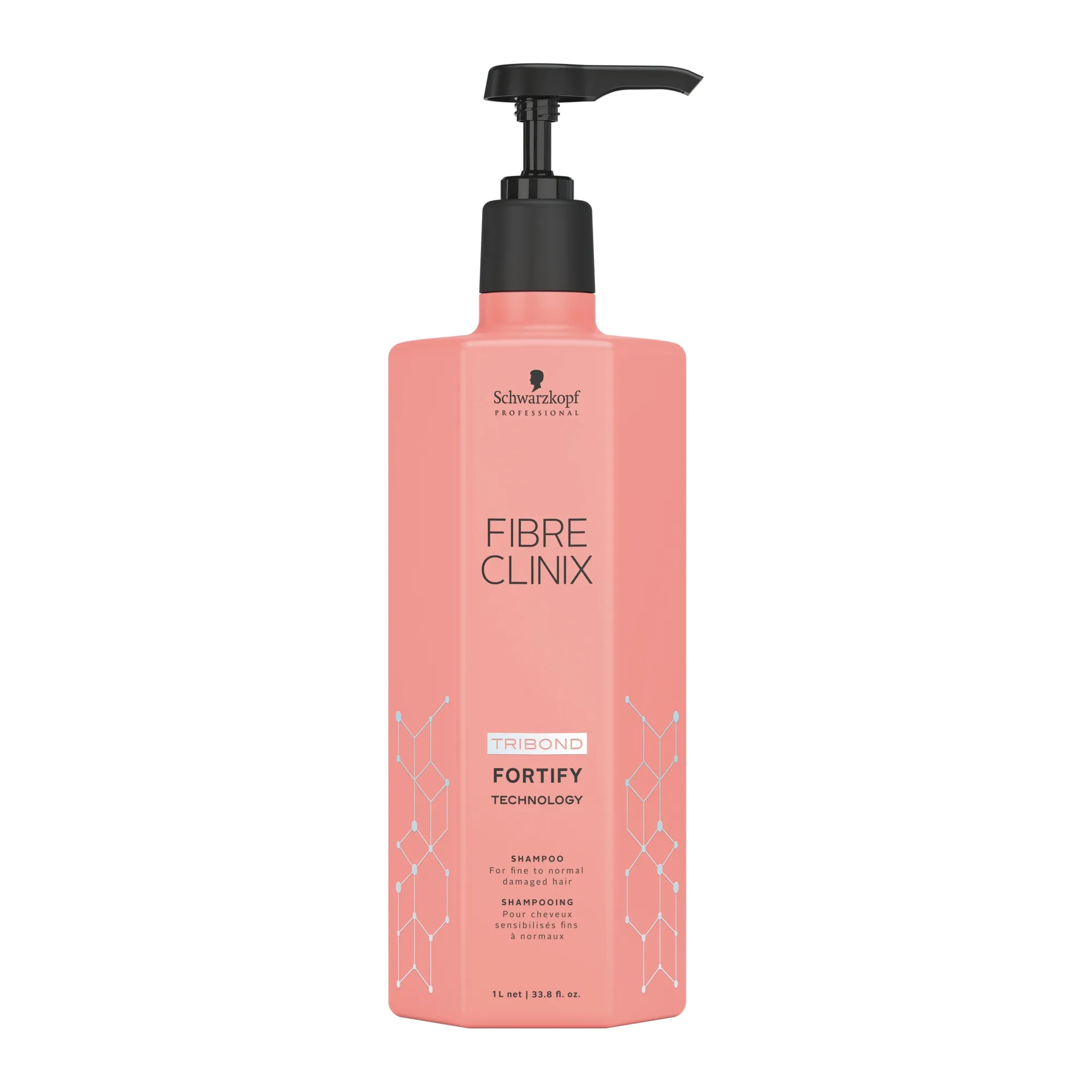 Schwarzkopf Fibre Clinix Tribond Fortify Technology Shampoo For Fine To Normal Damaged Hair 33.8 Ounce 1 Liter | SellerSpree