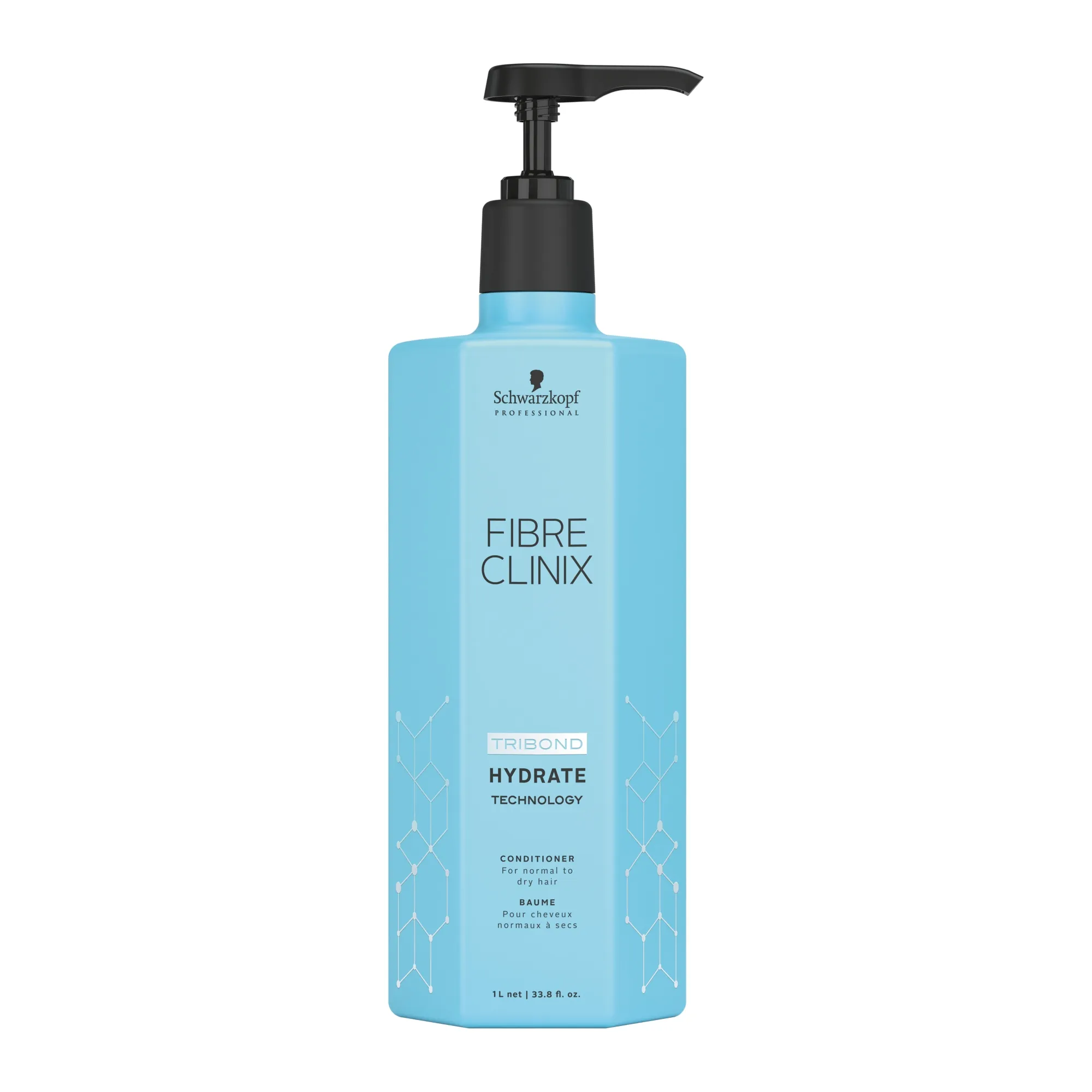 Schwarzkopf Fibre Clinix Tribond Hydrate Technology Conditioner For Normal To Dry Hair 33.8 Ounce 1 Liter | SellerSpree