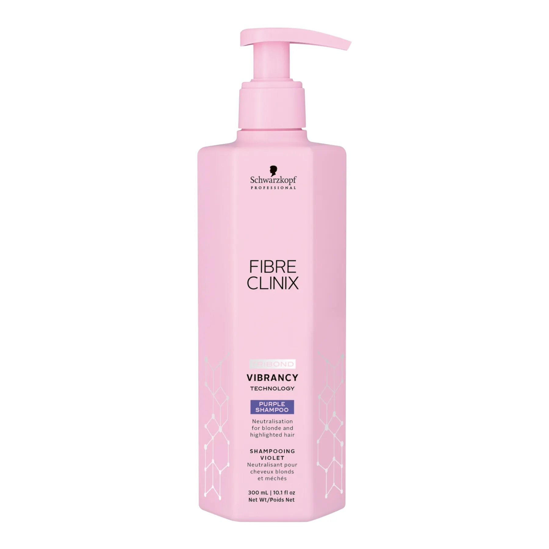 Schwarzkopf Fibre Clinix Tribond Vibrancy Technology Purple Shampoo Neutralisation For Blonde and Highlighted Hair 10.1 Ounce 300 Milliliters | SellerSpree