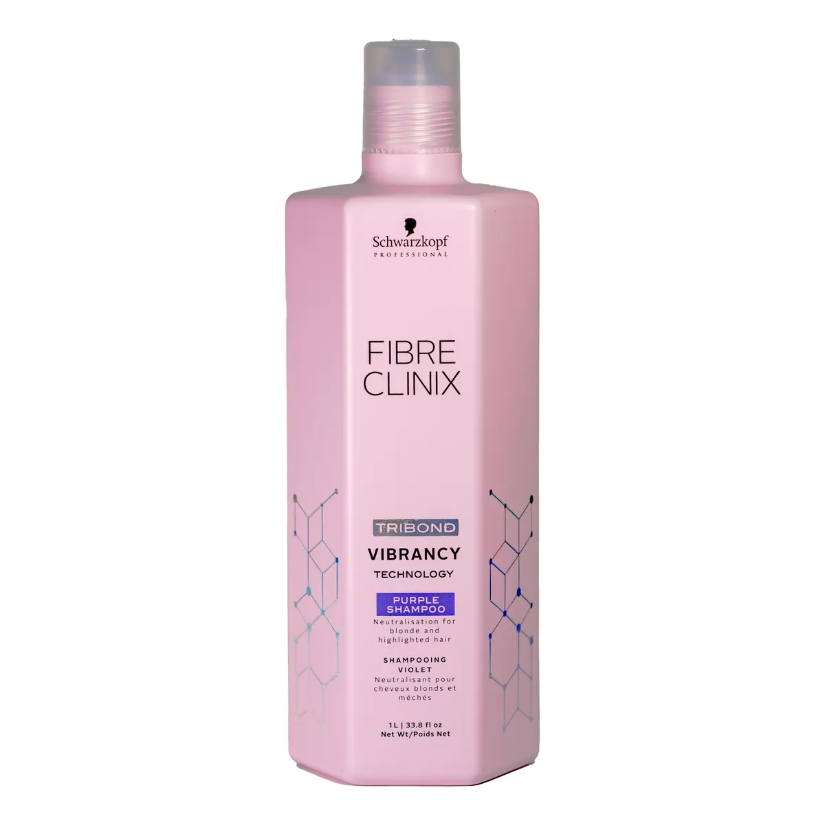 Schwarzkopf Fibre Clinix Tribond Vibrancy Technology Purple Shampoo Neutralisation For Blonde and Highlighted Hair 33.8 Ounce 1 Liter | SellerSpree