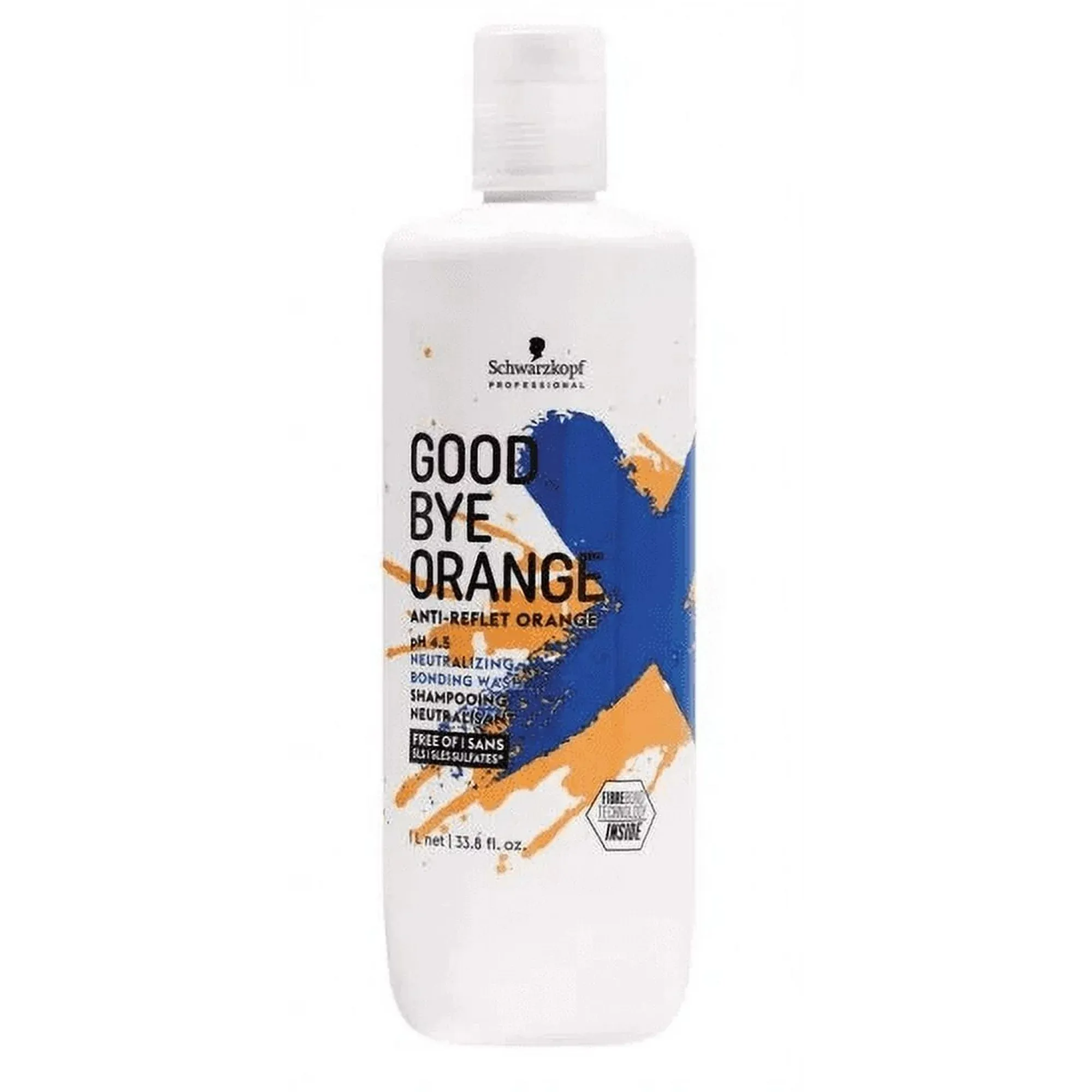 Schwarzkopf GoodBye Orange Neutralizing Wash Shampoo 33.8 Ounce 1000 Milliliters | SellerSpree