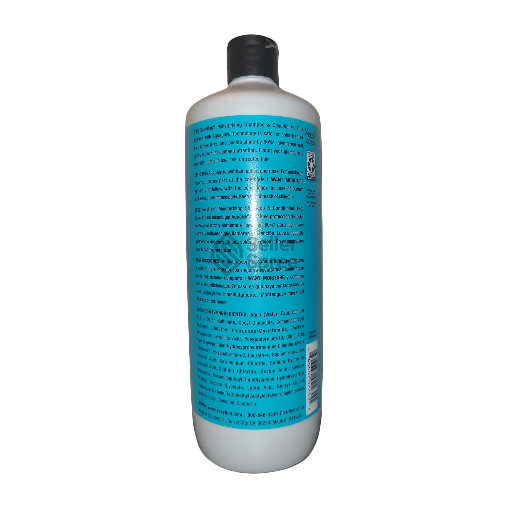 Sexy Hair I Want Moisture Moisturizing Shampoo 33.8 Ounce 1000 Milliliters | SellerSpree