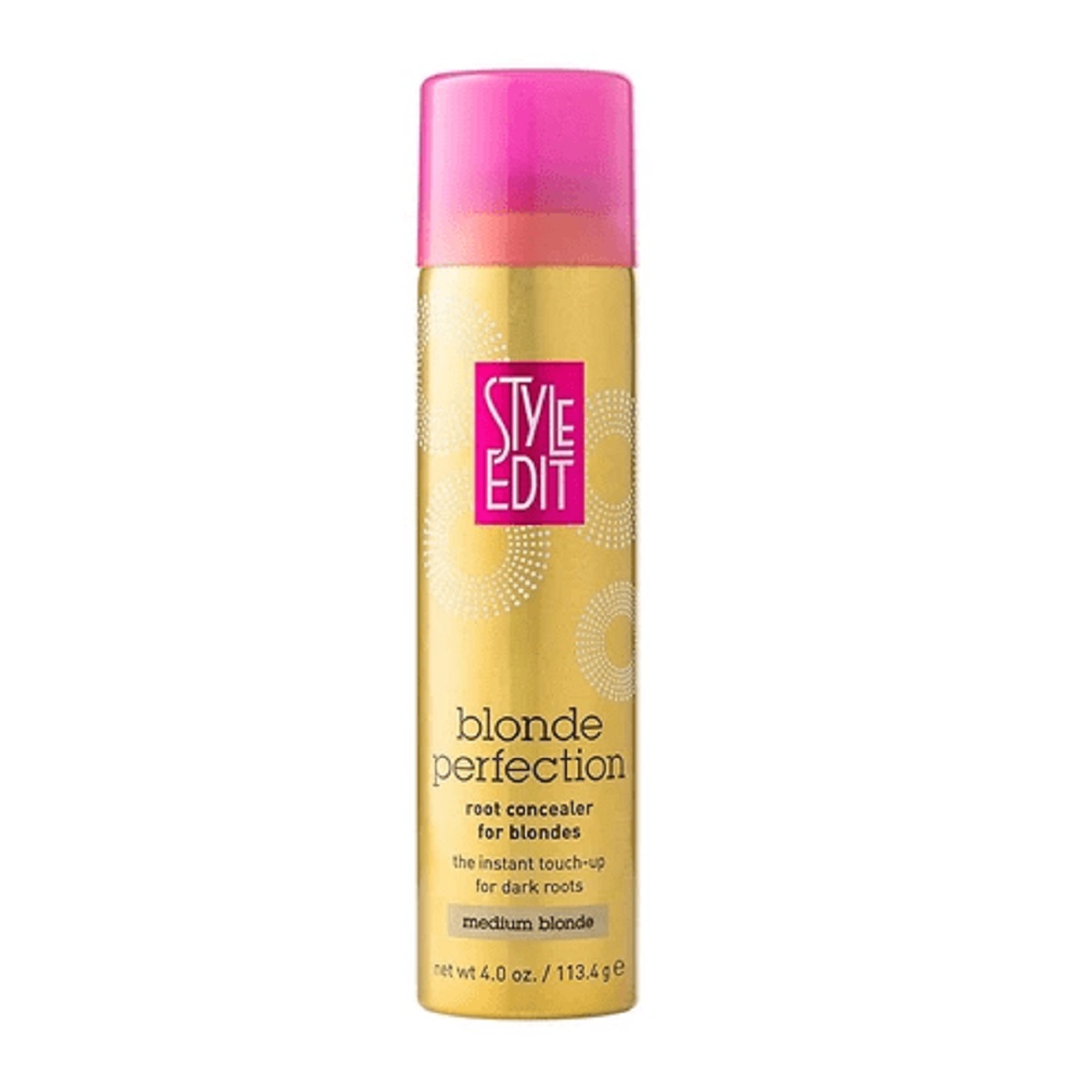 Style Edit Blonde Perfection Root Concealer Medium Blonde Instant Touch-Up Spray For Dark Roots 4 Ounce 113.4 Milliliters | SellerSpree