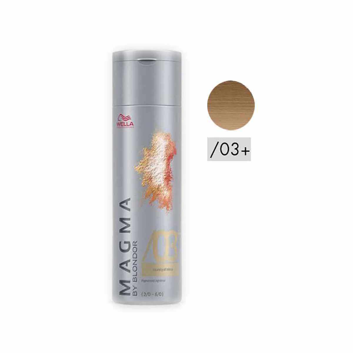 Wella Professionals Magma By Blondor /03 Natural Gold Intense 2/0-5/0 Pigmented Lightener 4 Ounce 120 Milliliters | SellerSpree