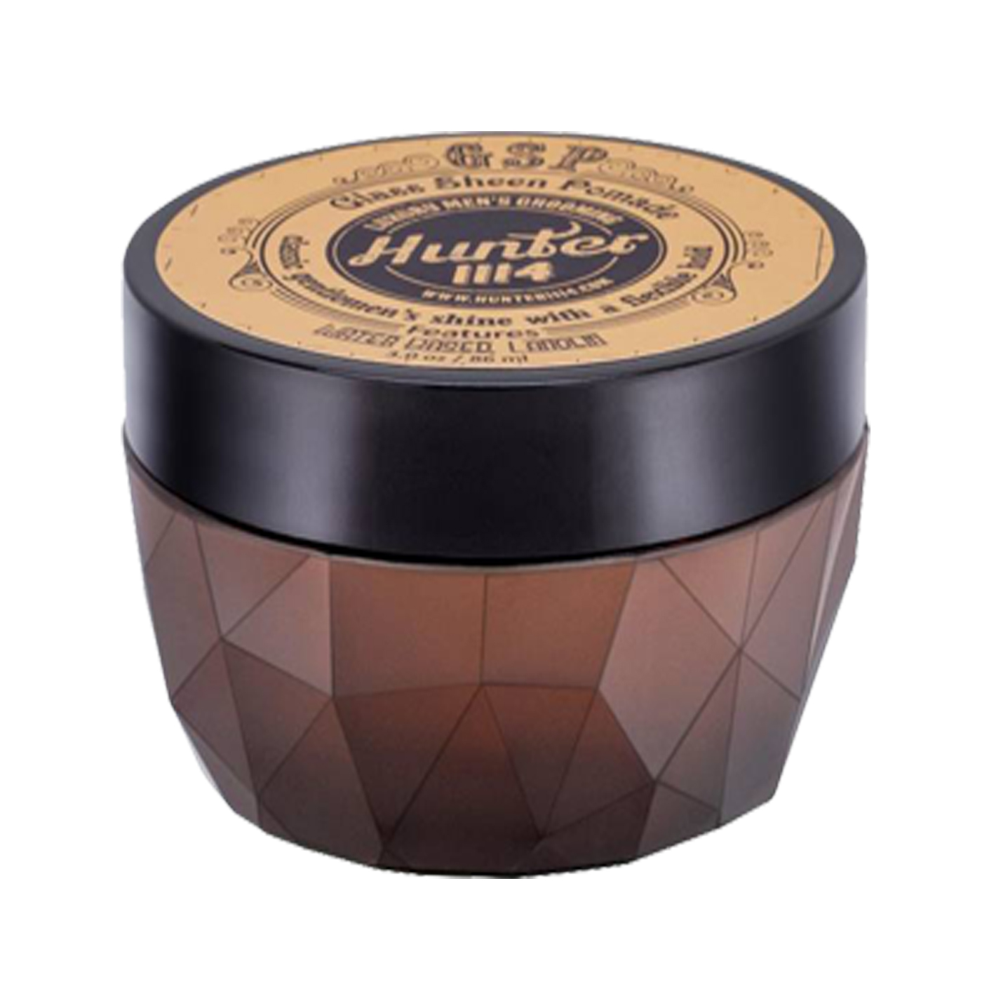Hunter 1114 Luxury Men's Grooming Glass Sheen Pomade Classic Gentlemen's Shine With Flexible Hold 8.5oz 250ml | SellerSpree