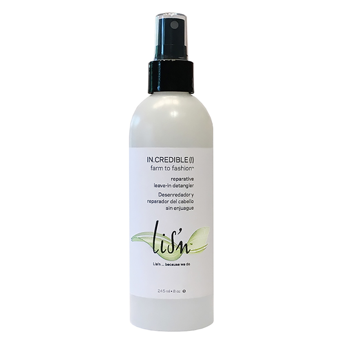 Lis'n Farm To Fashion In.Credible (!) Reparative Leave-In Detangler Gluten Free 8 Ounce 245 Milliliters | SellerSpree