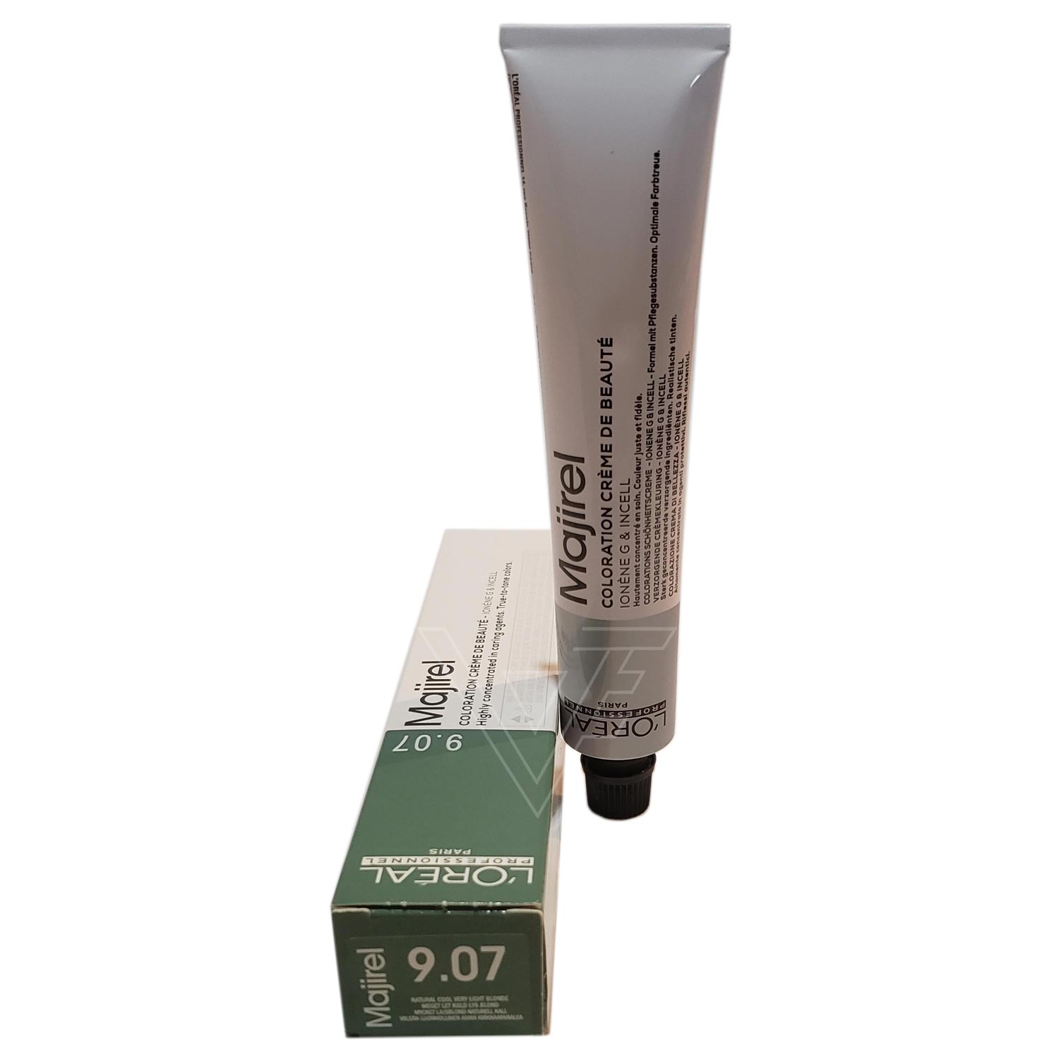 Loreal Professionnel Paris Majirel #9.07 Natural Cool Lightest Blonde Permanent Hair Color Ionene G Incell Original-9.07/9NGr 1.7 Ounce 50 Milliliters | SellerSpree