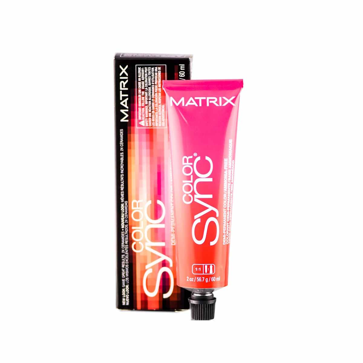 Matrix Color Sync Pre-bonded 6cg Light Brown Copper Gold Alkaline Toner Demi-permanent Color 2oz 60ml | SellerSpree