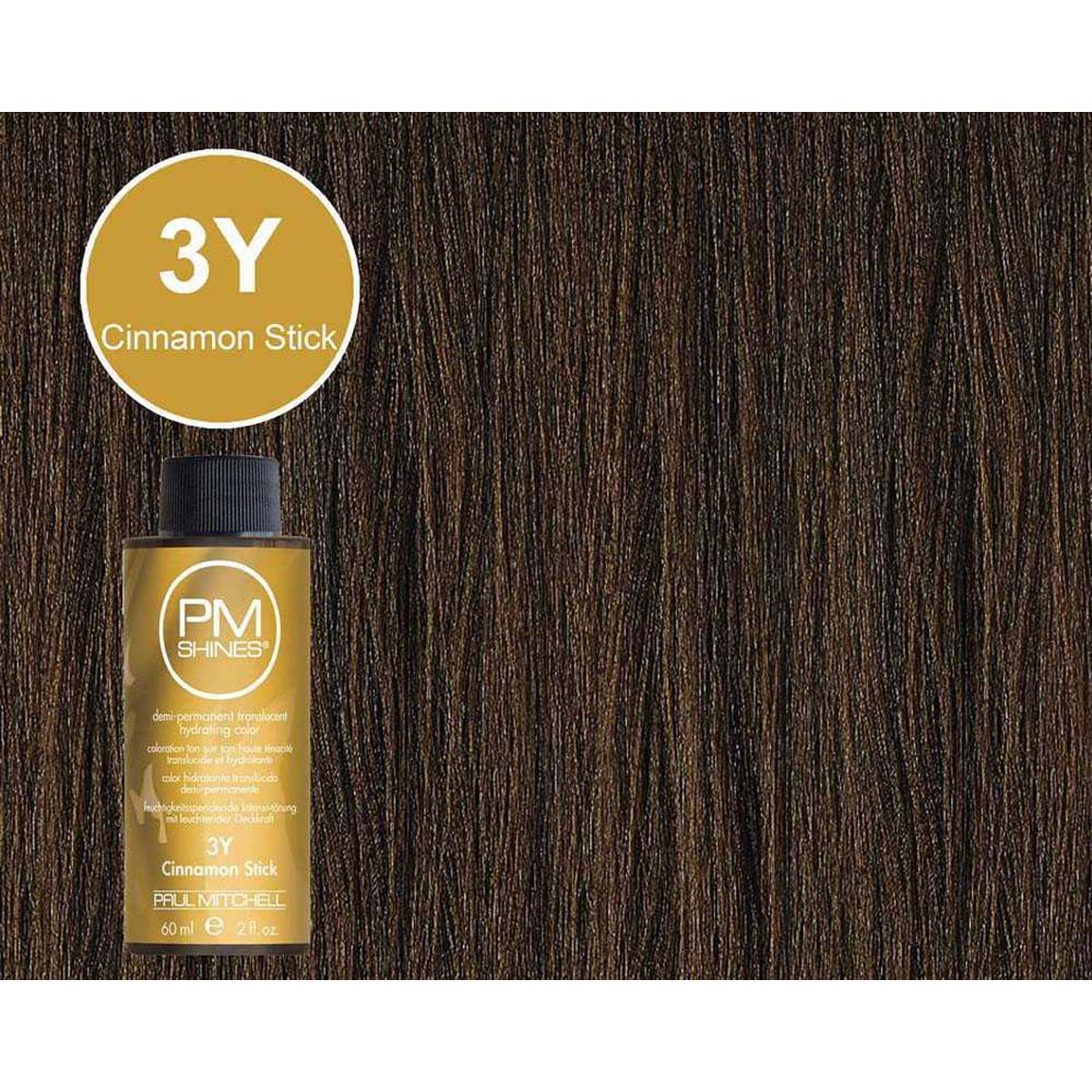 Paul Mitchell PM Shines 3Y Cinnamon Stick Demi-Permanent Translucent Hydrating Color 2 Ounce 60 Milliliters | SellerSpree