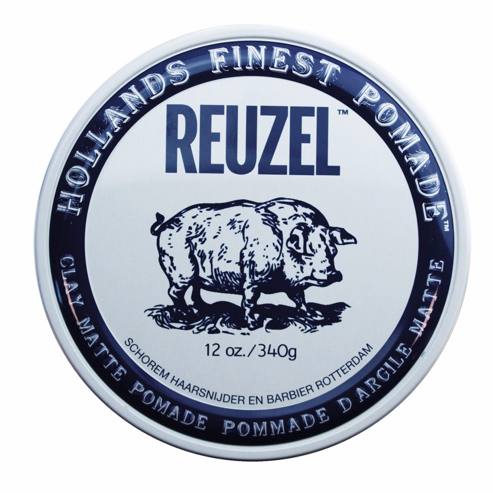 Reuzel Hollands Finest Clay Matte Pomade White Heavy Hold 12 Ounce 340 Gram | SellerSpree