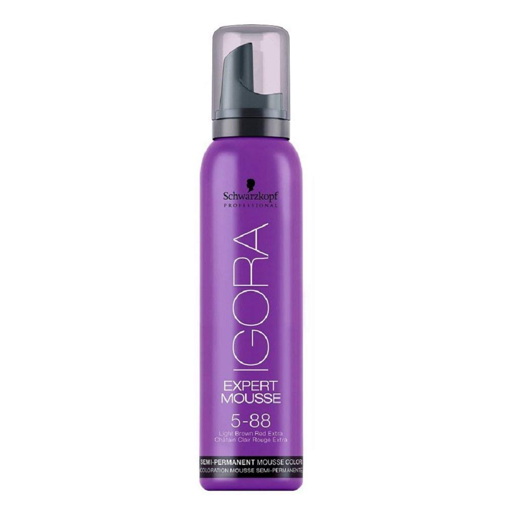 Schwarzkopf Igora Expert Mousse 5-88 Light Brown Red Extra Semi-Permanent Color 3.4 Ounce 100 Milliliters | SellerSpree
