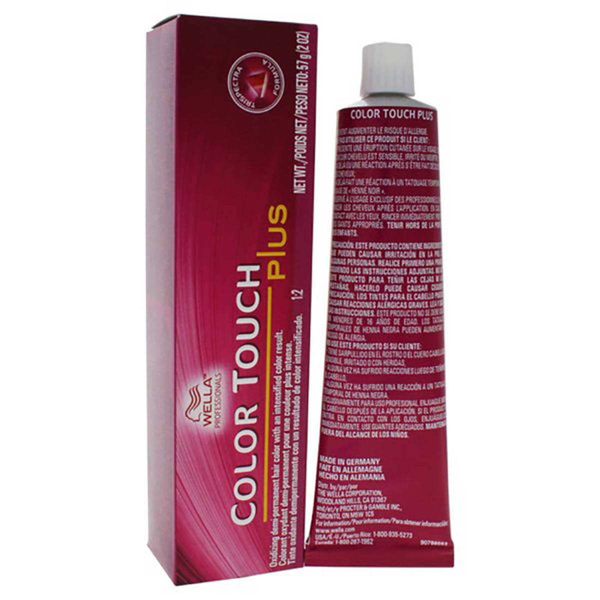 Wella Color Touch Plus 55/04 Intense Light Brown / Natural Red Semi-Permanent Hair Color 2 Ounce 60 Milliliters | SellerSpree