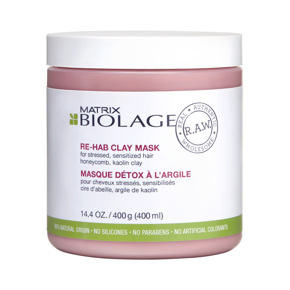 Matrix Biolage Raw Re-Hab Clay Mask Stressed Sensitized Hair 14.4 Ounce 400 Milliliters | SellerSpree
