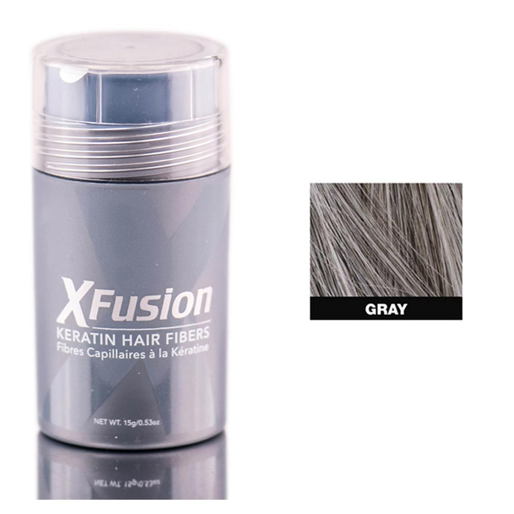 Xfusion Keratin Hair Fibers Gray 0.53 Ounce 15 Milliliters | SellerSpree