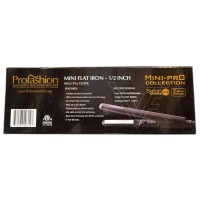 Profashion 1/2in Flat Iron Mini-pro 150bk 450 Degree Professional Black Color 5 Year Warranty | SellerSpree